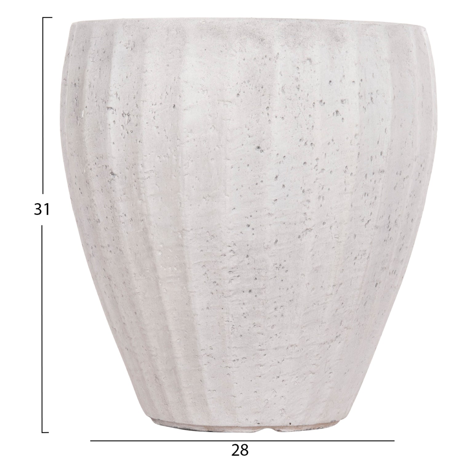 ΣΕΤ 3ΤΜΧ ΓΛΑΣΤΡΕΣ ΣΤΡΟΓΓΥΛΕΣ ΣΕΙΡΑ GARDENER HM4728 FIBERCLAY-ΧΡΩΜΑ CEMENT Φ48x56Υεκ