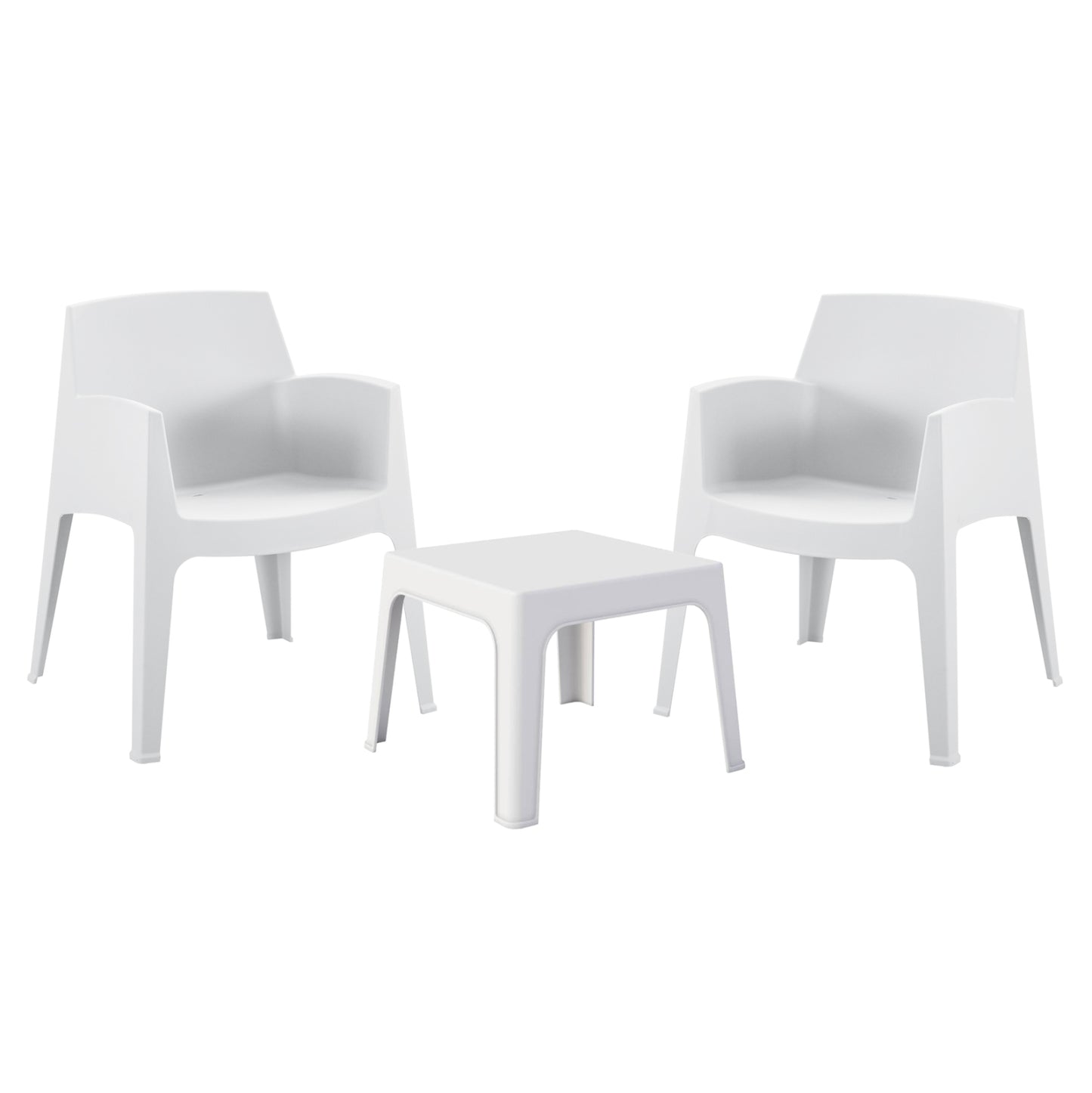ΣΕΤ 3ΤΜΧ ΠΟΛΥΠΡΟΠΥΛΕΝΙΟΥ SLEEK HM21267.01 ΤΡΑΠΕΖΑΚΙ & 2 ΠΟΛΥΘΡΟΝΕΣ-ΛΕΥΚΟ