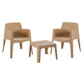 ΣΕΤ 3ΤΜΧ ΠΟΛΥΠΡΟΠΥΛΕΝΙΟΥ SLEEK HM21267.03 ΤΡΑΠΕΖΑΚΙ & 2 ΠΟΛΥΘΡΟΝΕΣ-ΚΑΠΟΥΤΣΙΝΟ