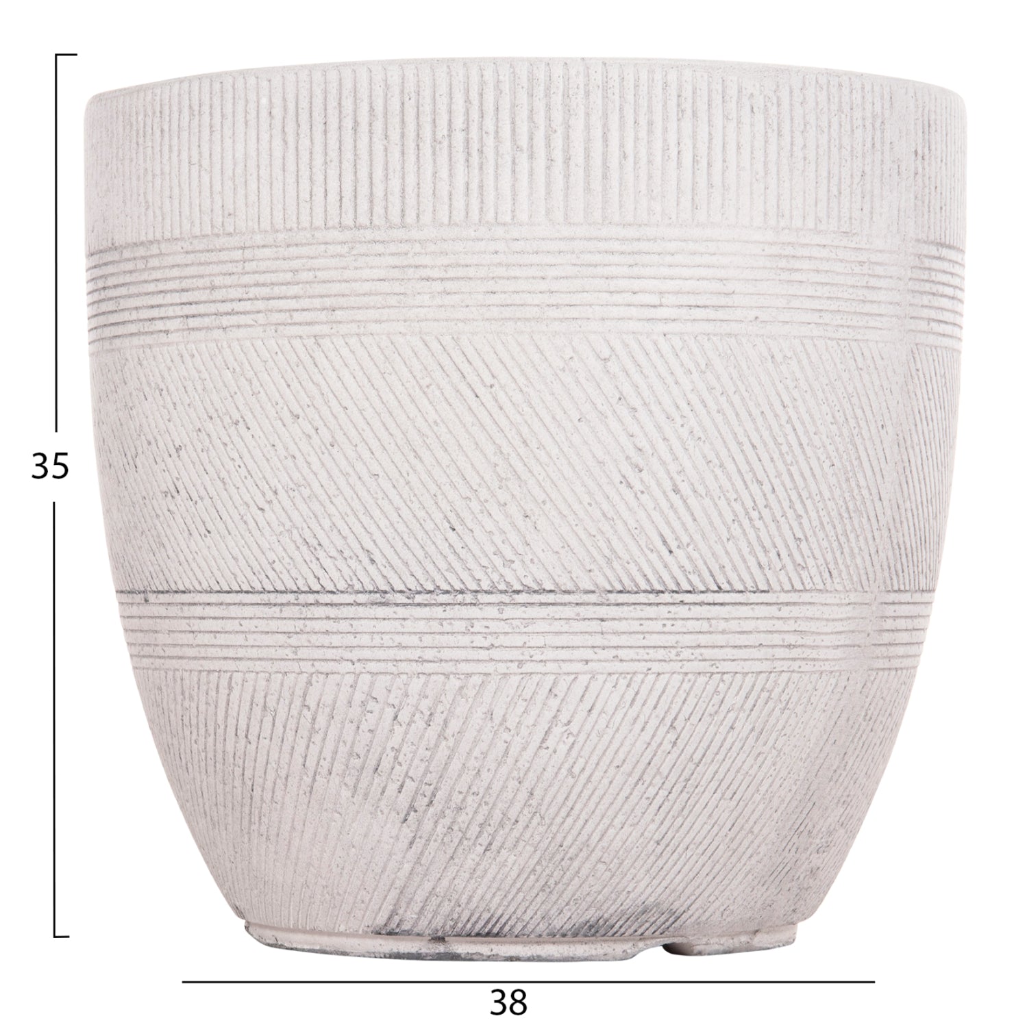 ΣΕΤ 4ΤΜΧ ΓΛΑΣΤΡΕΣ ΣΤΡΟΓΓΥΛΕΣ ΣΕΙΡΑ GARDENER HM4719 FIBERCLAY-ΧΡΩΜΑ CEMENT Φ44x43Υεκ