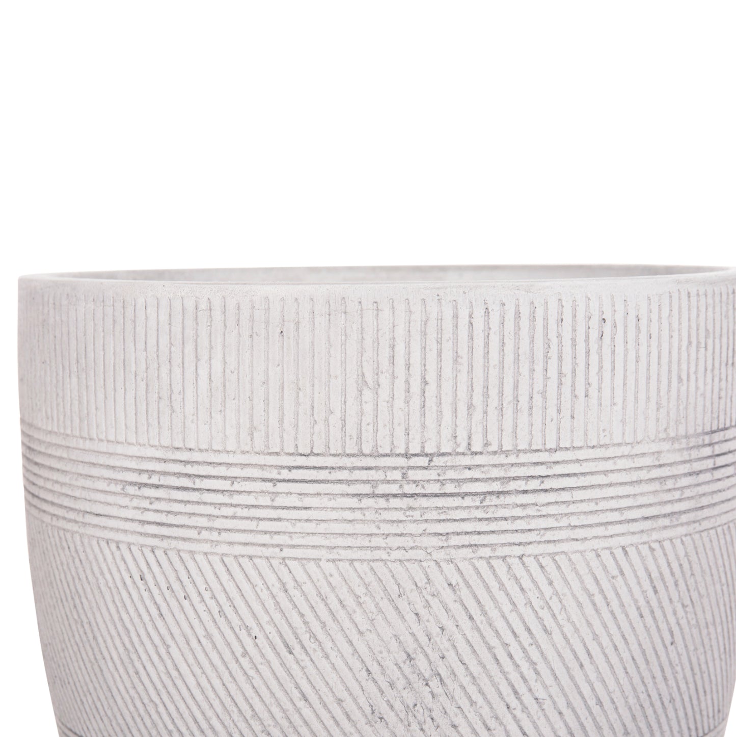 ΣΕΤ 4ΤΜΧ ΓΛΑΣΤΡΕΣ ΣΤΡΟΓΓΥΛΕΣ ΣΕΙΡΑ GARDENER HM4719 FIBERCLAY-ΧΡΩΜΑ CEMENT Φ44x43Υεκ