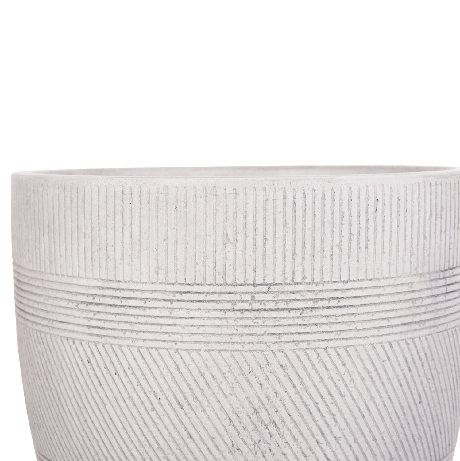 ΣΕΤ 4ΤΜΧ ΓΛΑΣΤΡΕΣ ΣΤΡΟΓΓΥΛΕΣ ΣΕΙΡΑ GARDENER HM4719 FIBERCLAY-ΧΡΩΜΑ CEMENT Φ44x43Υεκ