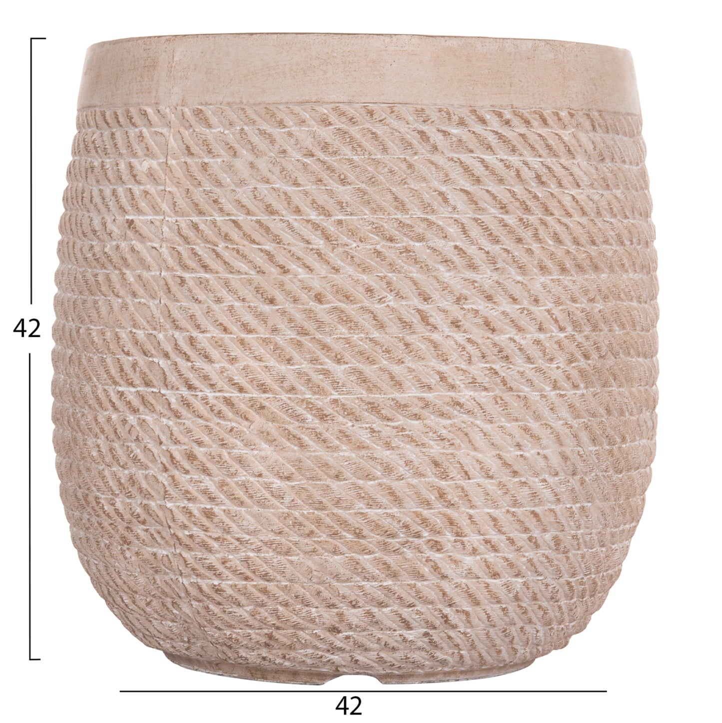 ΣΕΤ 4ΤΜΧ ΓΛΑΣΤΡΕΣ ΣΤΡΟΓΓΥΛΕΣ GARDENER HM4722 FIBERCLAY--IVORY CEMENT Φ54x54Υεκ