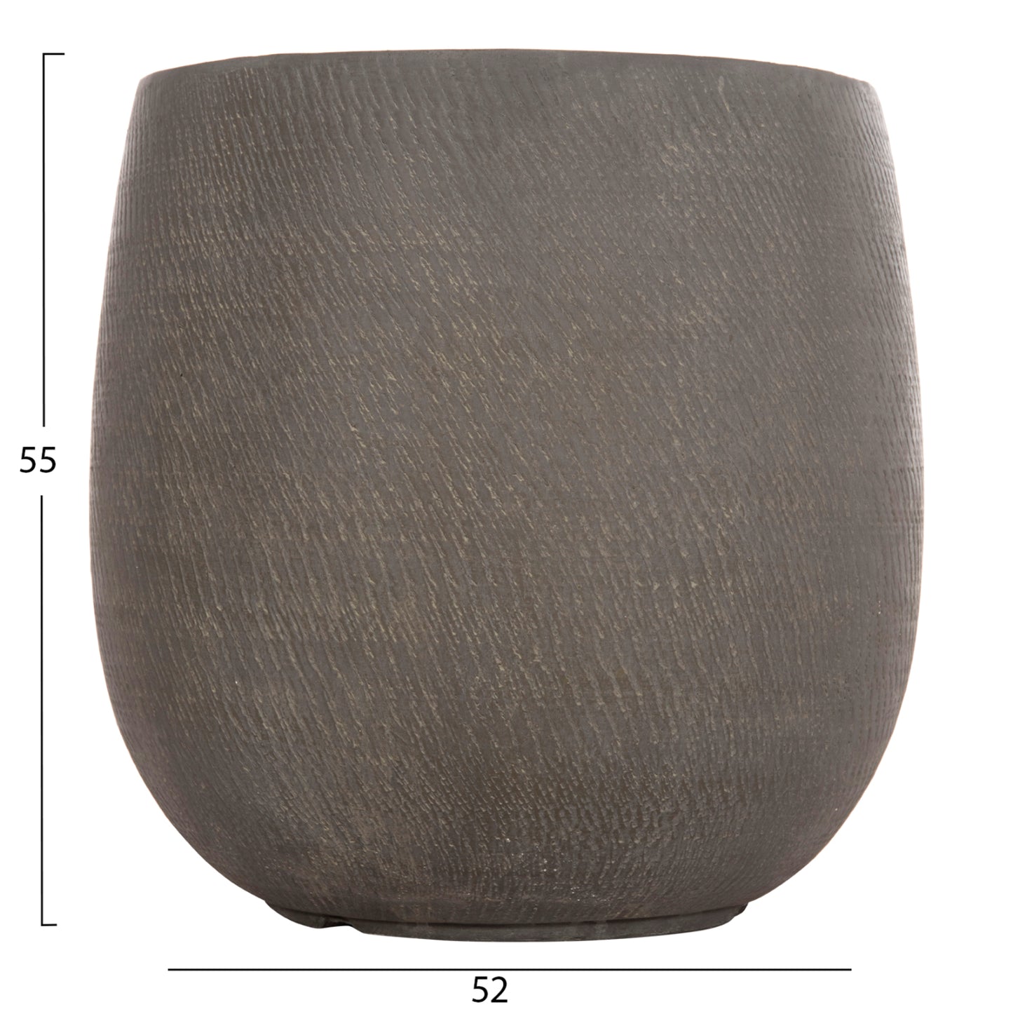 ΣΕΤ 4ΤΜΧ ΓΛΑΣΤΡΕΣ ΣΤΡΟΓΓΥΛΕΣ GARDENER HM4726 FIBERCLAY ΓΚΡΙΖΟΠΡΑΣΙΝΟ Φ52x55Υεκ
