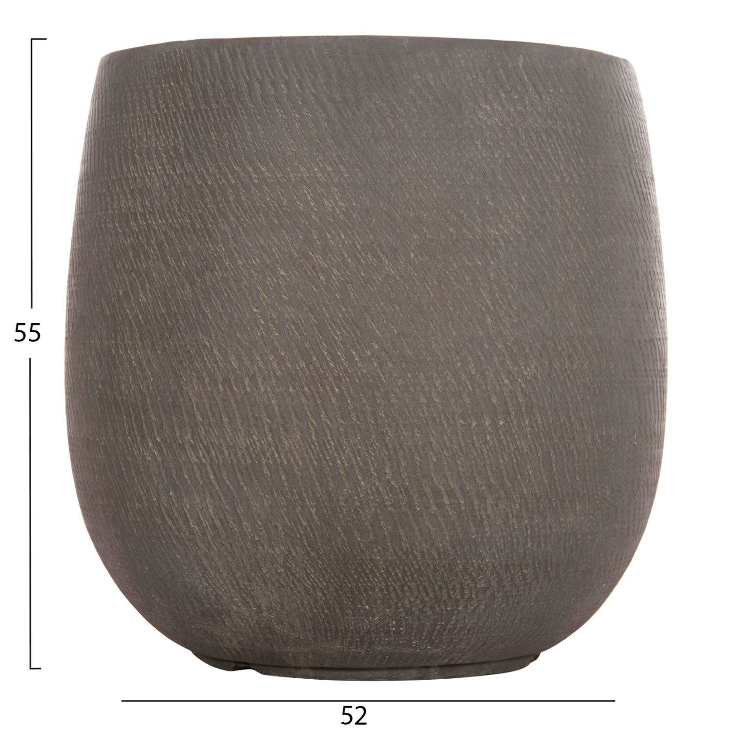 ΣΕΤ 4ΤΜΧ ΓΛΑΣΤΡΕΣ ΣΤΡΟΓΓΥΛΕΣ GARDENER HM4726 FIBERCLAY ΓΚΡΙΖΟΠΡΑΣΙΝΟ Φ52x55Υεκ