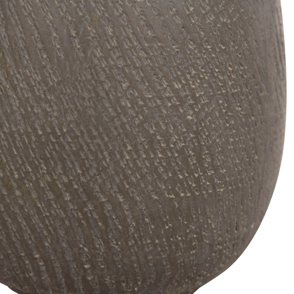 ΣΕΤ 4ΤΜΧ ΓΛΑΣΤΡΕΣ ΣΤΡΟΓΓΥΛΕΣ GARDENER HM4726 FIBERCLAY ΓΚΡΙΖΟΠΡΑΣΙΝΟ Φ52x55Υεκ
