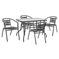 ΣΕΤ ΤΡΑΠΕΖΑΡΙΑΣ 5ΤΜΧ ADAM HM21220.01 ΚΑΡΕΚΛΕΣ ΜΕΤΑΛΛΙΚΕΣ & ΤΡΑΠΕΖΙ 110x60 ΓΚΡΙ