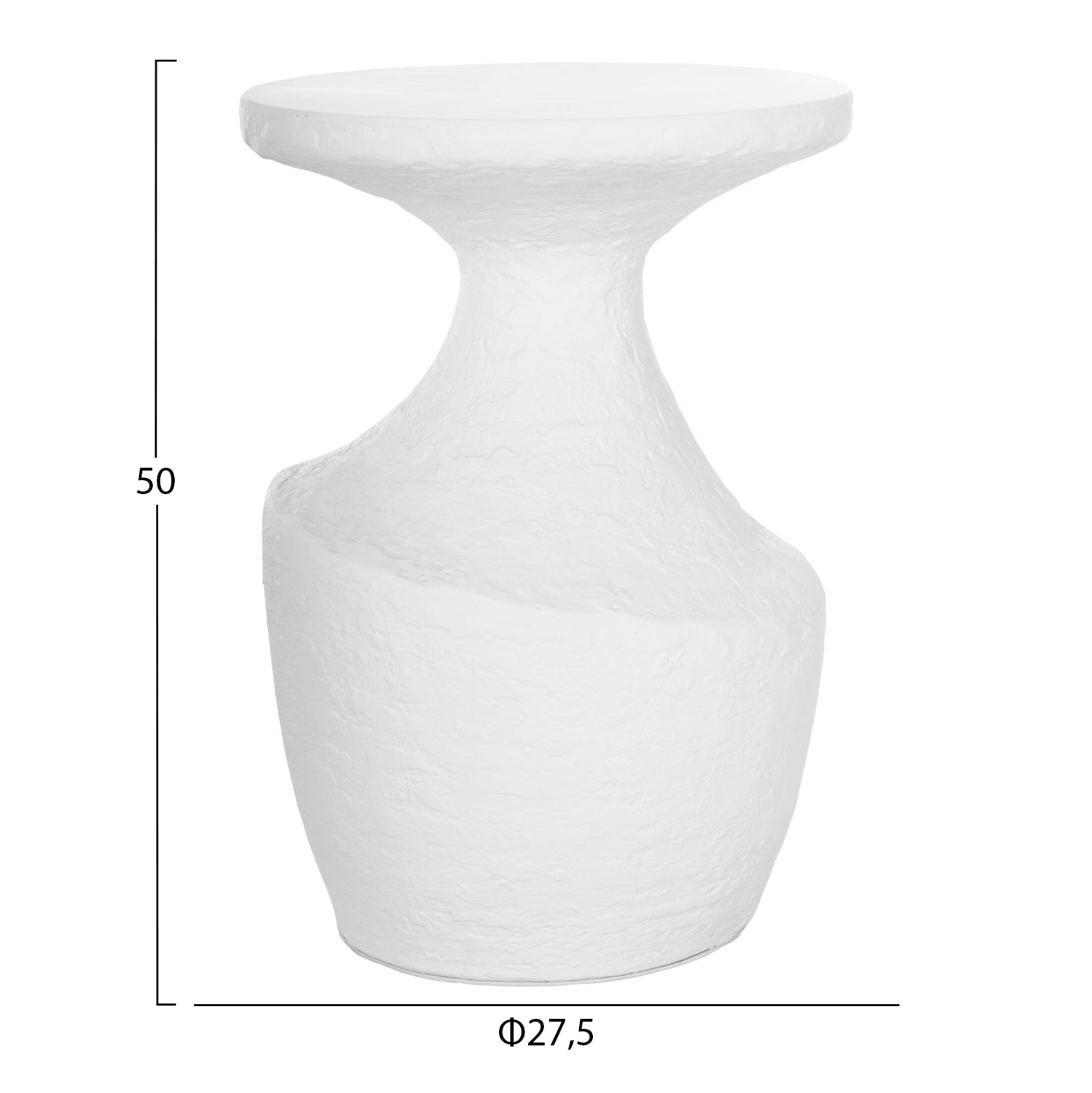 ΣΕΤ ΒΟΗΘΗΤΙΚΑ ΤΡΑΠΕΖΙΑ REBON 2ΤΜΧ HM21137.02 FIBER CEMENT ΣΕ ΛΕΥΚΟ--Φ40εκ & Φ27,5εκ