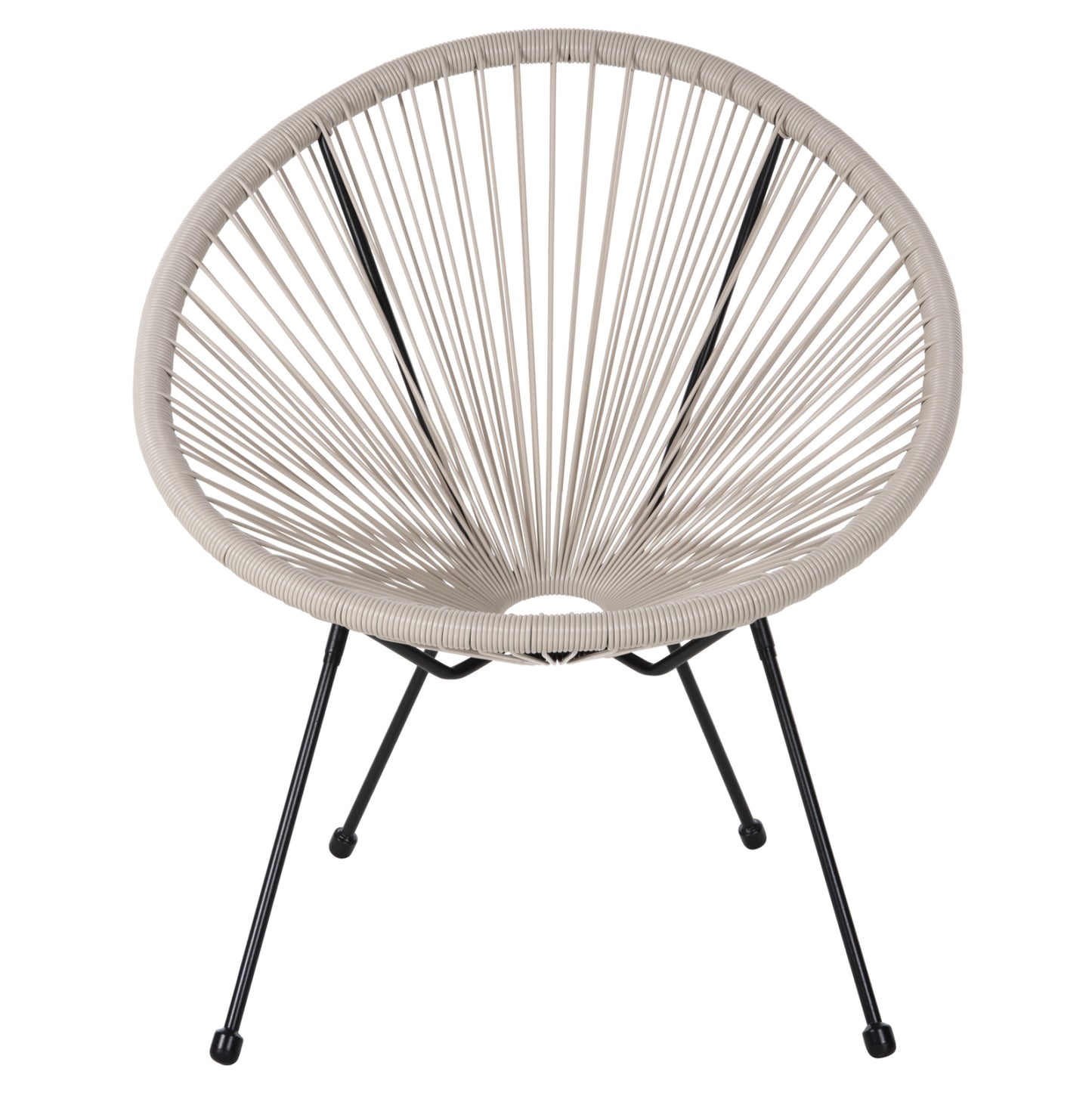 ΣΕΤ ΕΞΩΤΕΡΙΚΟΥ ΧΩΡΟΥ 3ΤΜΧ ACAPULCO HM11861.03 P.E.RATTAN ΕΚΡΟΥ-ΜΕΤΑΛΛΟ ΣΕ ΜΑΥΡΟ