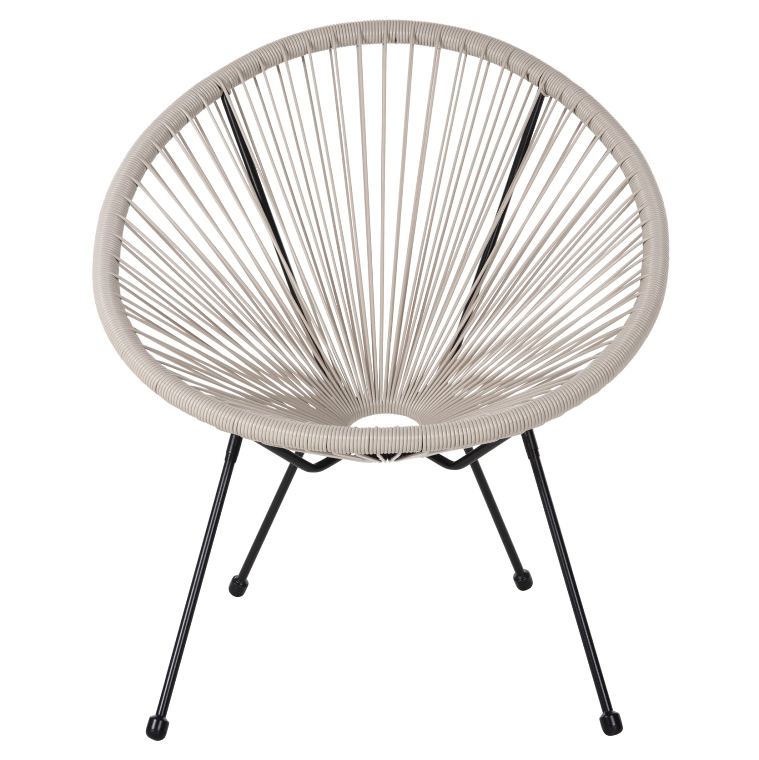 ΣΕΤ ΕΞΩΤΕΡΙΚΟΥ ΧΩΡΟΥ 3ΤΜΧ ACAPULCO HM11861.03 P.E.RATTAN ΕΚΡΟΥ-ΜΕΤΑΛΛΟ ΣΕ ΜΑΥΡΟ