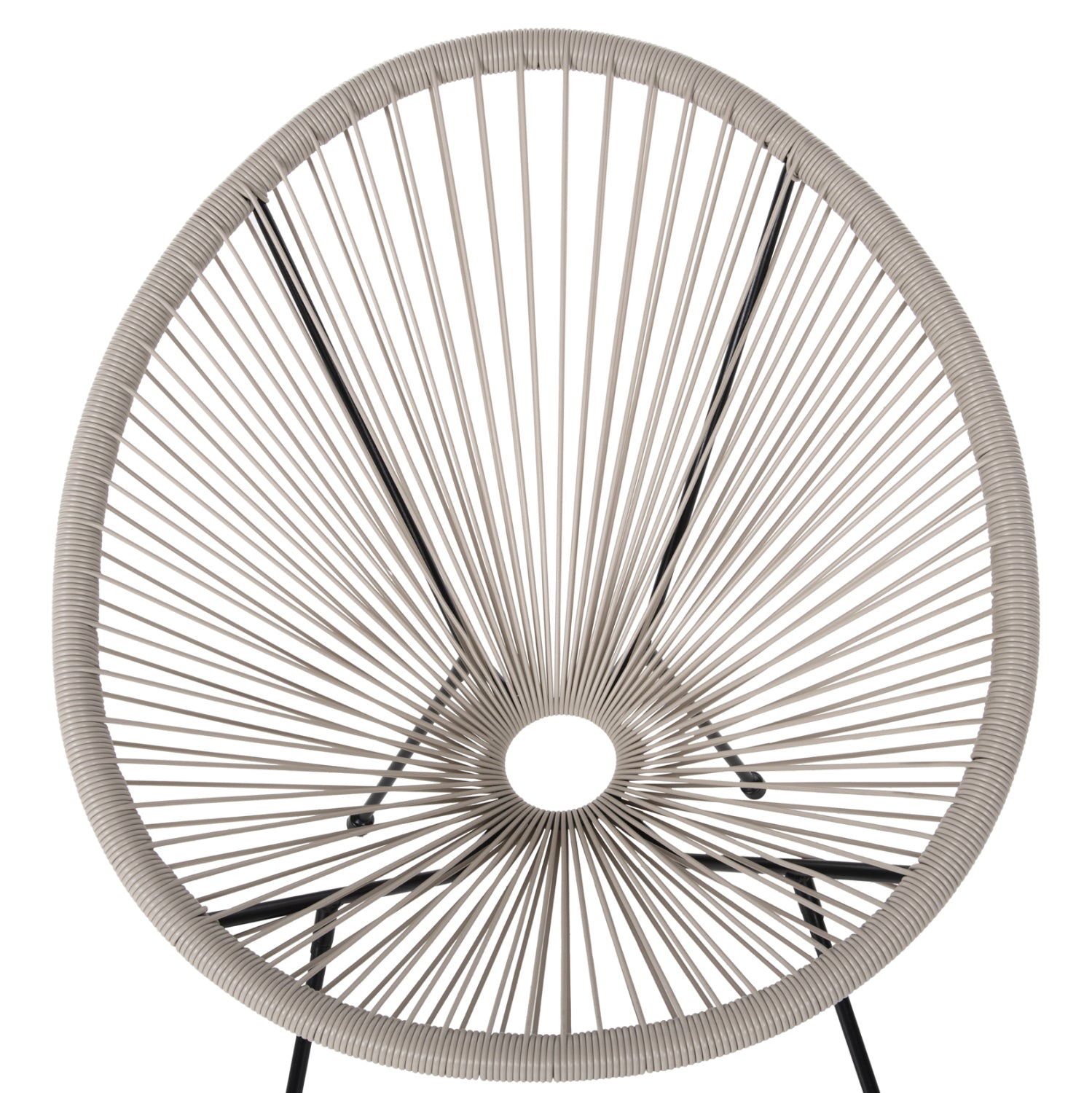 ΣΕΤ ΕΞΩΤΕΡΙΚΟΥ ΧΩΡΟΥ 3ΤΜΧ ACAPULCO HM11861.03 P.E.RATTAN ΕΚΡΟΥ-ΜΕΤΑΛΛΟ ΣΕ ΜΑΥΡΟ