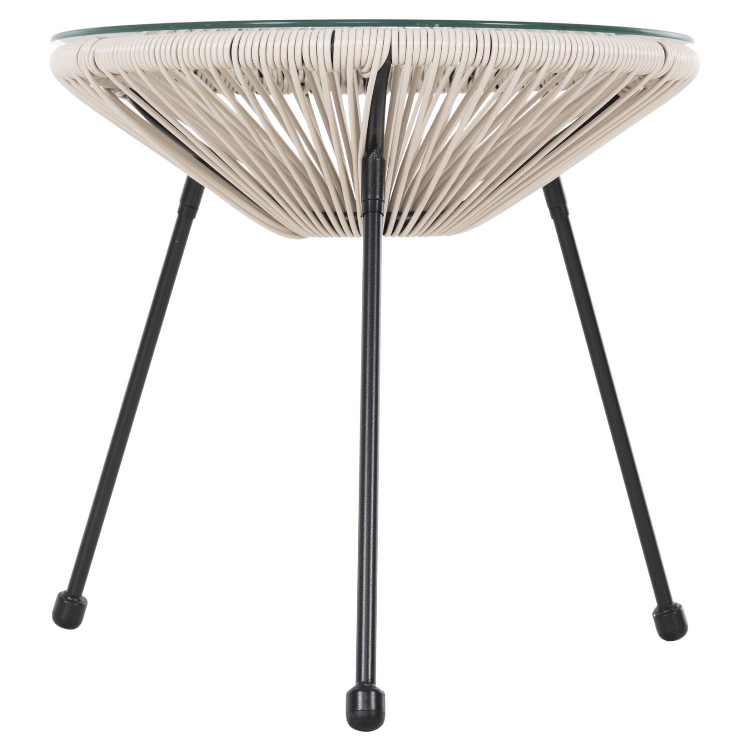 ΣΕΤ ΕΞΩΤΕΡΙΚΟΥ ΧΩΡΟΥ 3ΤΜΧ ACAPULCO HM11861.03 P.E.RATTAN ΕΚΡΟΥ-ΜΕΤΑΛΛΟ ΣΕ ΜΑΥΡΟ