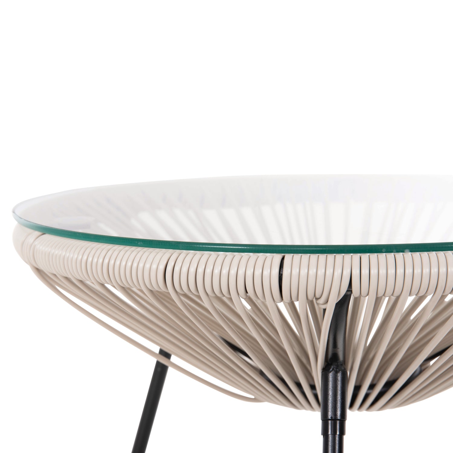 ΣΕΤ ΕΞΩΤΕΡΙΚΟΥ ΧΩΡΟΥ 3ΤΜΧ ACAPULCO HM11861.03 P.E.RATTAN ΕΚΡΟΥ-ΜΕΤΑΛΛΟ ΣΕ ΜΑΥΡΟ