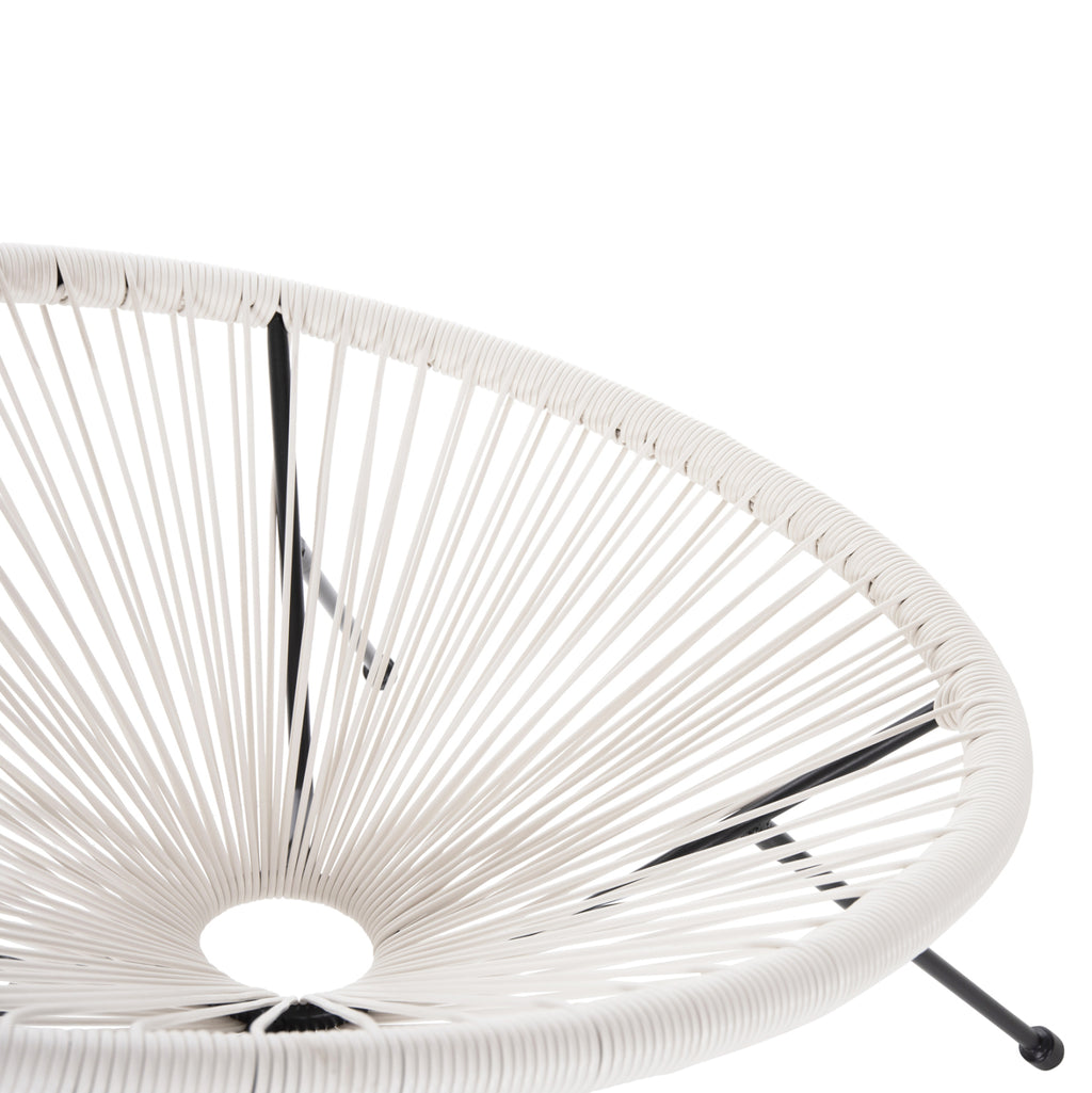 ΣΕΤ ΕΞΩΤΕΡΙΚΟΥ ΧΩΡΟΥ 3ΤΜΧ ACAPULCO HM11861.12 P.E.RATTAN ΛΕΥΚΟ-ΜΕΤΑΛΛΟ ΣΕ ΜΑΥΡΟ