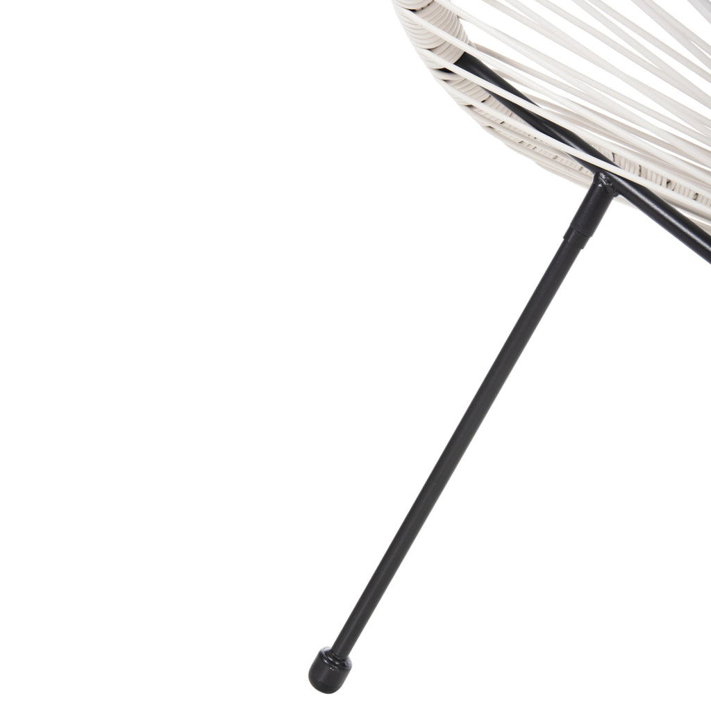 ΣΕΤ ΕΞΩΤΕΡΙΚΟΥ ΧΩΡΟΥ 3ΤΜΧ ACAPULCO HM11861.12 P.E.RATTAN ΛΕΥΚΟ-ΜΕΤΑΛΛΟ ΣΕ ΜΑΥΡΟ