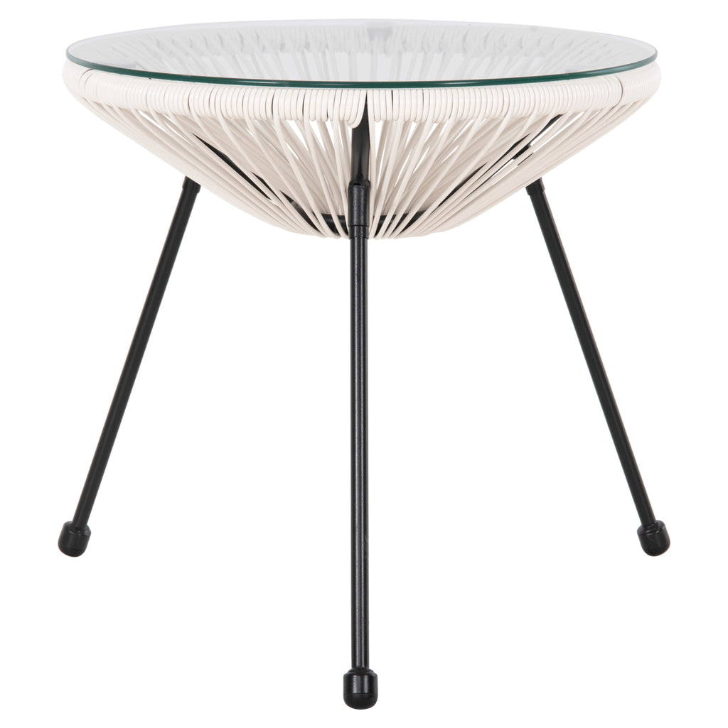 ΣΕΤ ΕΞΩΤΕΡΙΚΟΥ ΧΩΡΟΥ 3ΤΜΧ ACAPULCO HM11861.12 P.E.RATTAN ΛΕΥΚΟ-ΜΕΤΑΛΛΟ ΣΕ ΜΑΥΡΟ