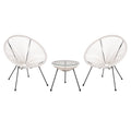 ΣΕΤ ΕΞΩΤΕΡΙΚΟΥ ΧΩΡΟΥ 3ΤΜΧ ACAPULCO HM11861.12 P.E.RATTAN ΛΕΥΚΟ-ΜΕΤΑΛΛΟ ΣΕ ΜΑΥΡΟ