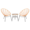 ΣΕΤ ΕΞΩΤΕΡΙΚΟΥ ΧΩΡΟΥ 3ΤΜΧ ALLEGRA HM21047.11 ΜΠΕΖ ΣΥΝΘ.RATTAN-ΜΕΤΑΛΛΟ ΣΕ ΜΑΥΡΟ
