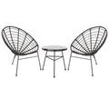 ΣΕΤ ΕΞΩΤΕΡΙΚΟΥ ΧΩΡΟΥ 3ΤΜΧ ALLEGRA HM21047.12 ΜΑΥΡΟ ΣΥΝΘ.RATTAN & ΜΕΤΑΛΛΟ
