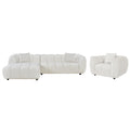 ΣΕΤ ΚΑΝΑΠΕΣ ΓΩΝΙΑ (ΑΡΙΣΤΕΡΗ)-ΠΟΛΥΘΡΟΝΑ LOUNGE LYKKE HM10820.02L ΕΚΡΟΥ ΥΦΑΣΜΑ