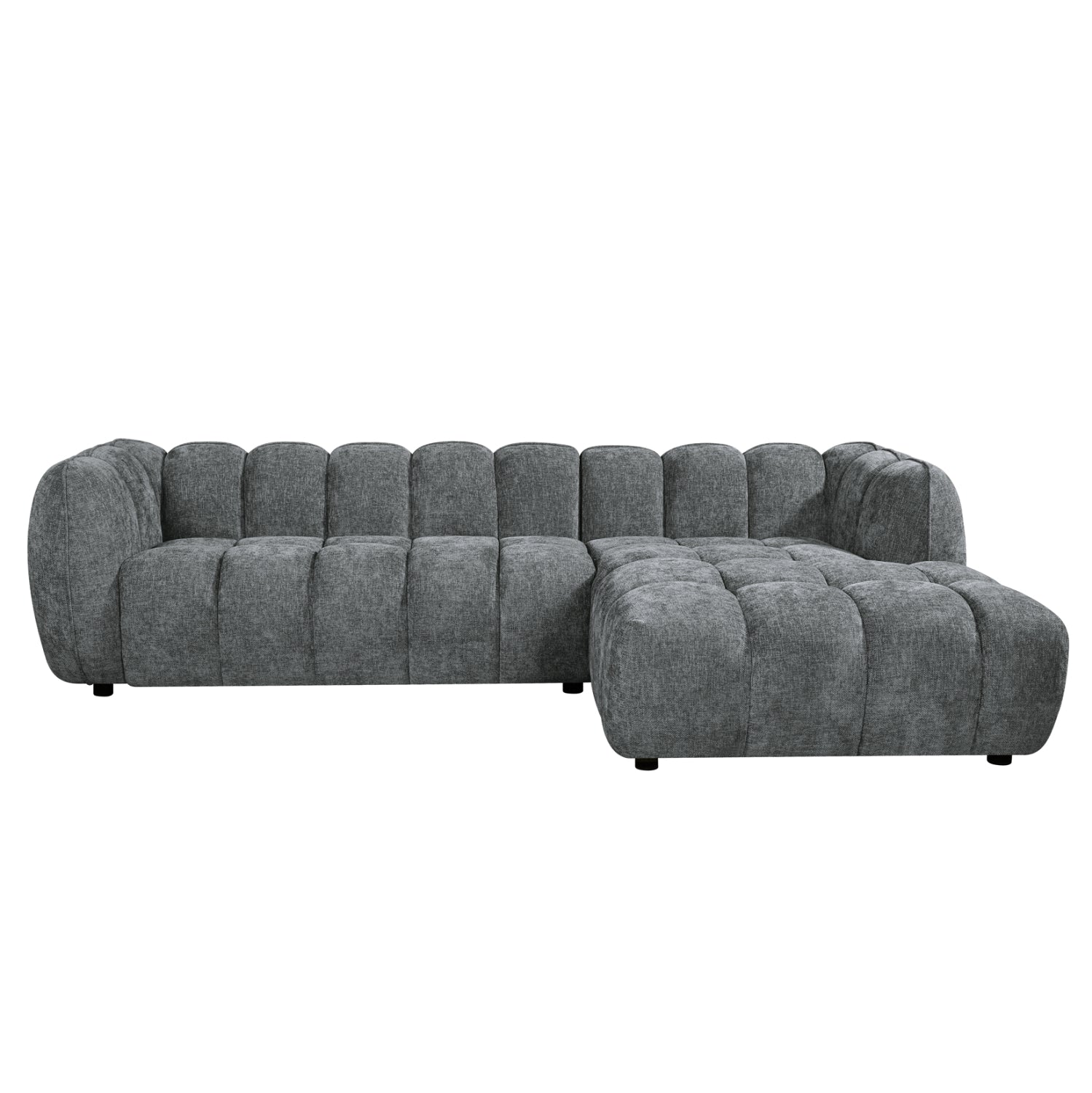 ΣΕΤ ΚΑΝΑΠΕΣ ΓΩΝΙΑ (ΔΕΞΙΑ)-ΠΟΛΥΘΡΟΝΑ LOUNGE LYKKE HM10820.01R ΓΚΡΙ ΥΦΑΣΜΑ