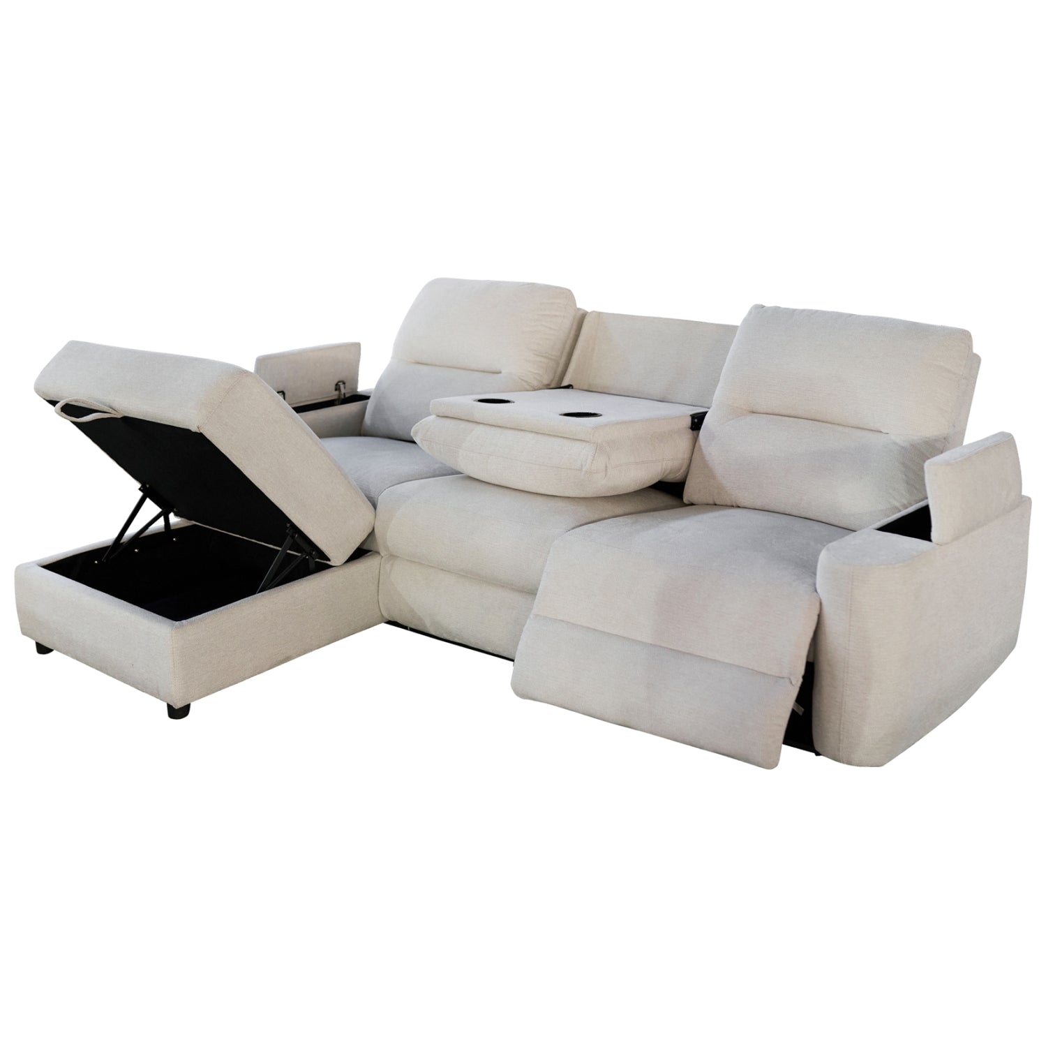 ΣΕΤ ΚΑΝΑΠΕΣ-ΠΟΛΥΘΡΟΝΑ RELAX SYNTHIA HM10735.01 ΜΠΕΖ ΥΦΑΣΜΑ-ΗΛΕΚΤΡΙΚΗ ΑΝΑΚΛΙΣΗ [L]
