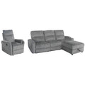 ΣΕΤ ΚΑΝΑΠΕΣ-ΠΟΛΥΘΡΟΝΑ RELAX SYNTHIA HM10736.03 ΓΚΡΙ ΥΦΑΣΜΑ-ΗΛ.ΑΝΑΚΛΙΣΗ [R]
