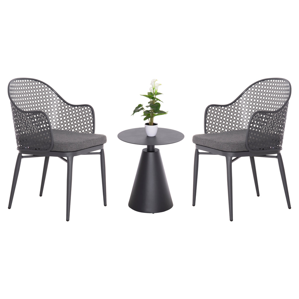 ΣΕΤ LOUNGE 3TMX ΕΞ.ΧΩΡΟΥ OREGO HM21106.01 ΑΛΟΥΜΙΝΙΟ ΣΕ ΣΚΟΥΡΟ ΓΚΡΙ