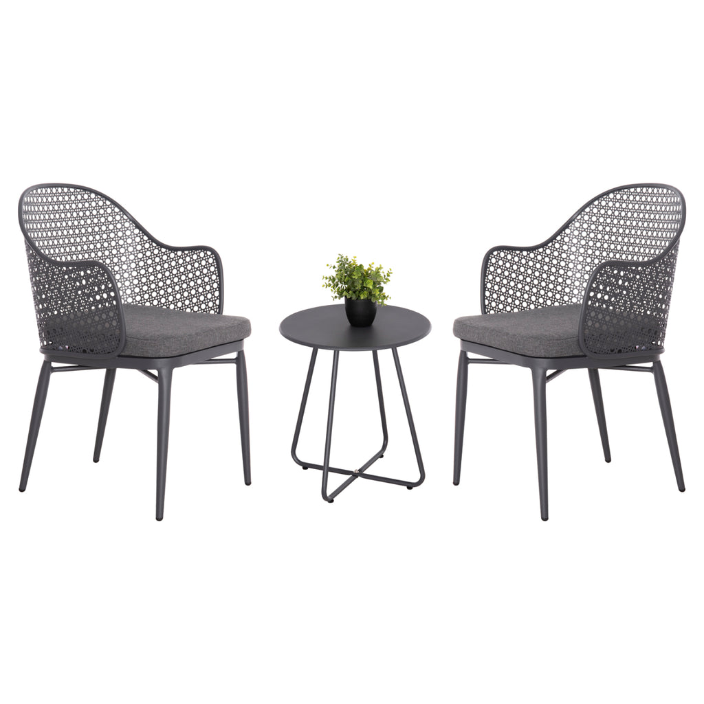 ΣΕΤ LOUNGE 3TMX ΕΞ.ΧΩΡΟΥ OREGO HM21107.01 ΑΛΟΥΜΙΝΙΟ & ΜΕΤΑΛΛΟ ΣΕ ΣΚΟΥΡΟ ΓΚΡΙ