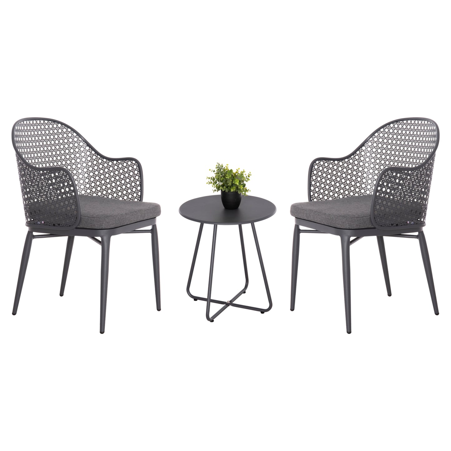 ΣΕΤ LOUNGE 3TMX ΕΞ.ΧΩΡΟΥ OREGO HM21107.01 ΑΛΟΥΜΙΝΙΟ & ΜΕΤΑΛΛΟ ΣΕ ΣΚΟΥΡΟ ΓΚΡΙ