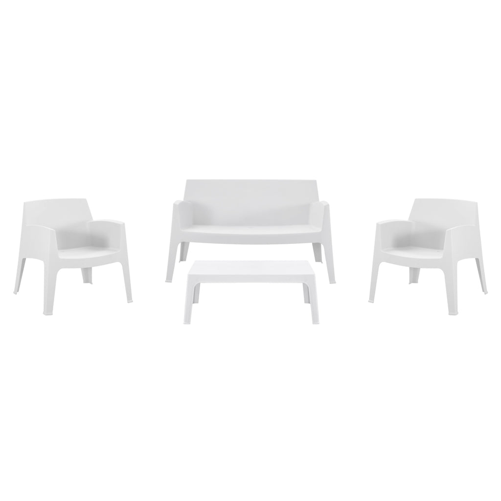 ΣΕΤ LOUNGE 4ΤΜΧ SLEEK HM21275.01 ΛΕΥΚΟ ΠΟΛΥΠΡΟΠΥΛΕΝΙΟ