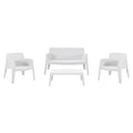 ΣΕΤ LOUNGE 4ΤΜΧ SLEEK HM21275.01 ΛΕΥΚΟ ΠΟΛΥΠΡΟΠΥΛΕΝΙΟ