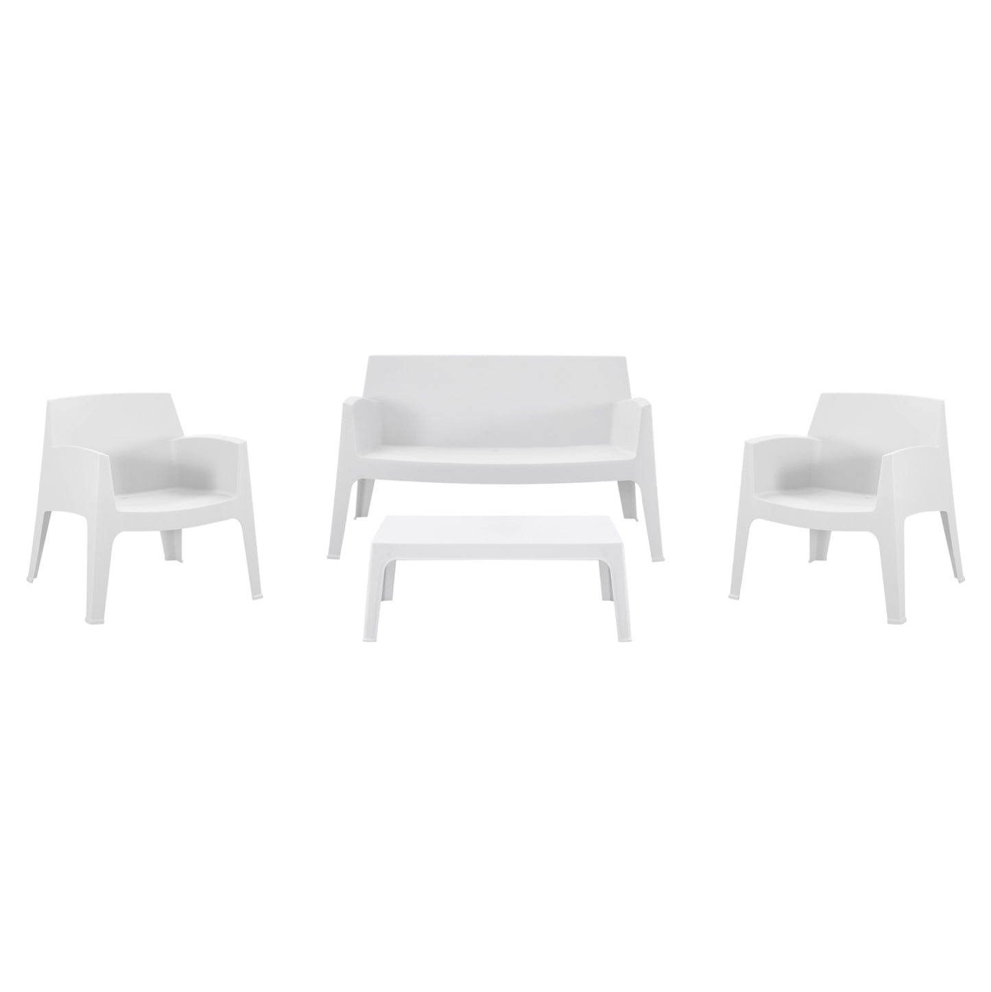ΣΕΤ LOUNGE 4ΤΜΧ SLEEK HM21275.01 ΛΕΥΚΟ ΠΟΛΥΠΡΟΠΥΛΕΝΙΟ