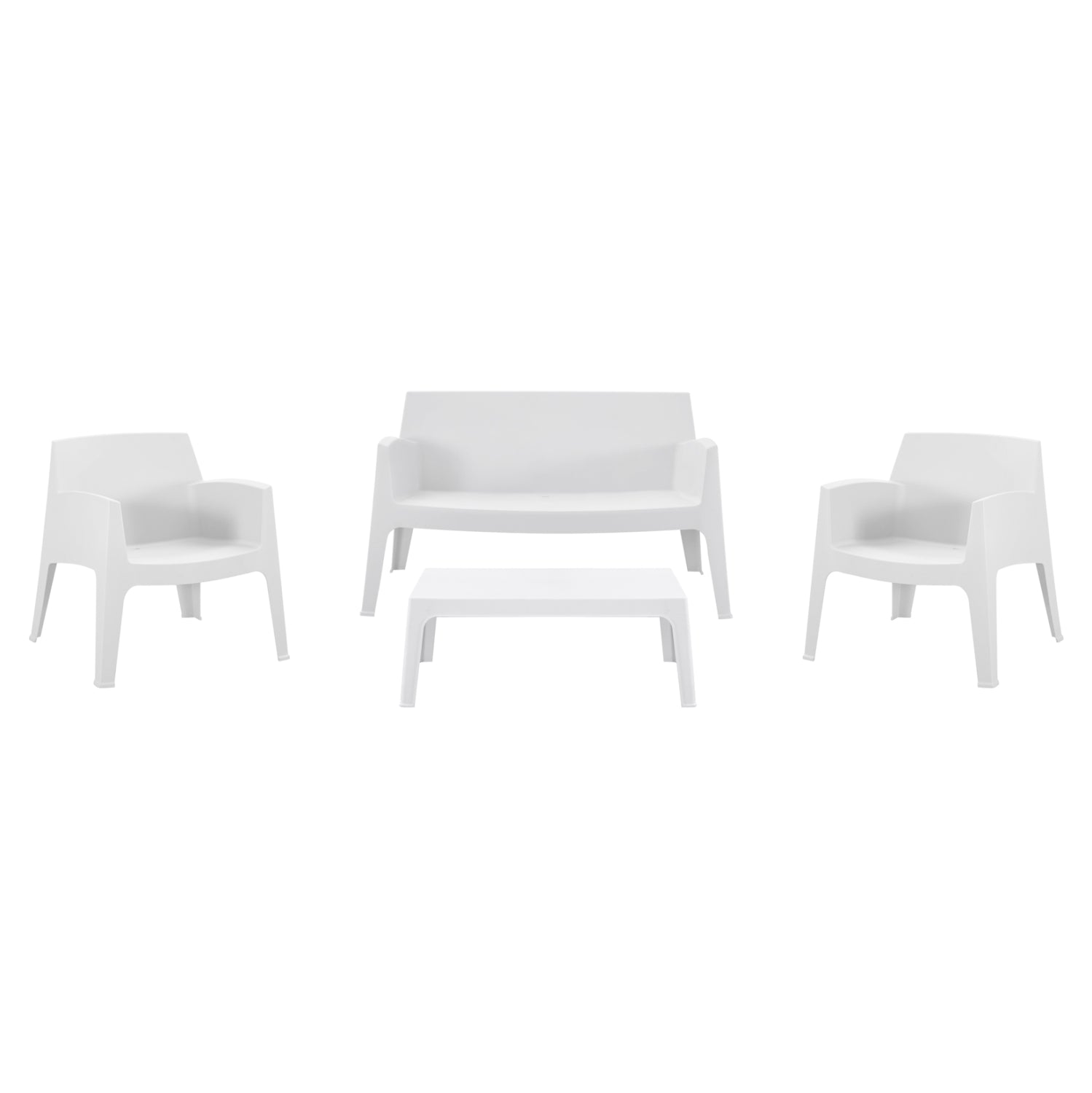 ΣΕΤ LOUNGE 4ΤΜΧ SLEEK HM21275.01 ΛΕΥΚΟ ΠΟΛΥΠΡΟΠΥΛΕΝΙΟ