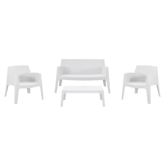 ΣΕΤ LOUNGE 4ΤΜΧ SLEEK HM21275.01 ΛΕΥΚΟ ΠΟΛΥΠΡΟΠΥΛΕΝΙΟ
