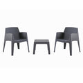 ΣΕΤ 3ΤΜΧ ΠΟΛΥΠΡΟΠΥΛΕΝΙΟΥ SLEEK HM21267.10 ΤΡΑΠΕΖΑΚΙ & 2 ΠΟΛΥΘΡΟΝΕΣ-ΓΚΡΙ