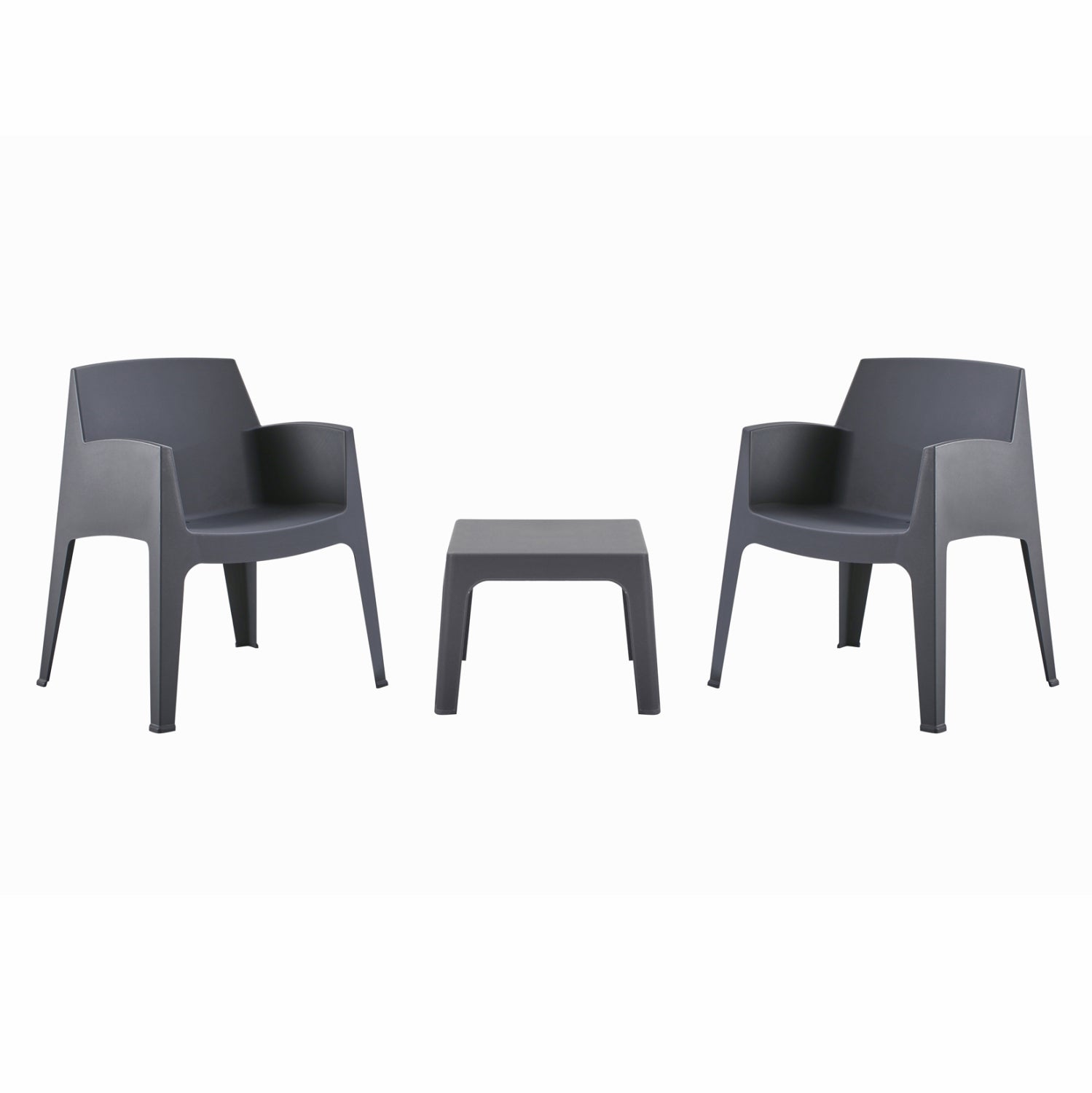ΣΕΤ 3ΤΜΧ ΠΟΛΥΠΡΟΠΥΛΕΝΙΟΥ SLEEK HM21267.10 ΤΡΑΠΕΖΑΚΙ & 2 ΠΟΛΥΘΡΟΝΕΣ-ΓΚΡΙ