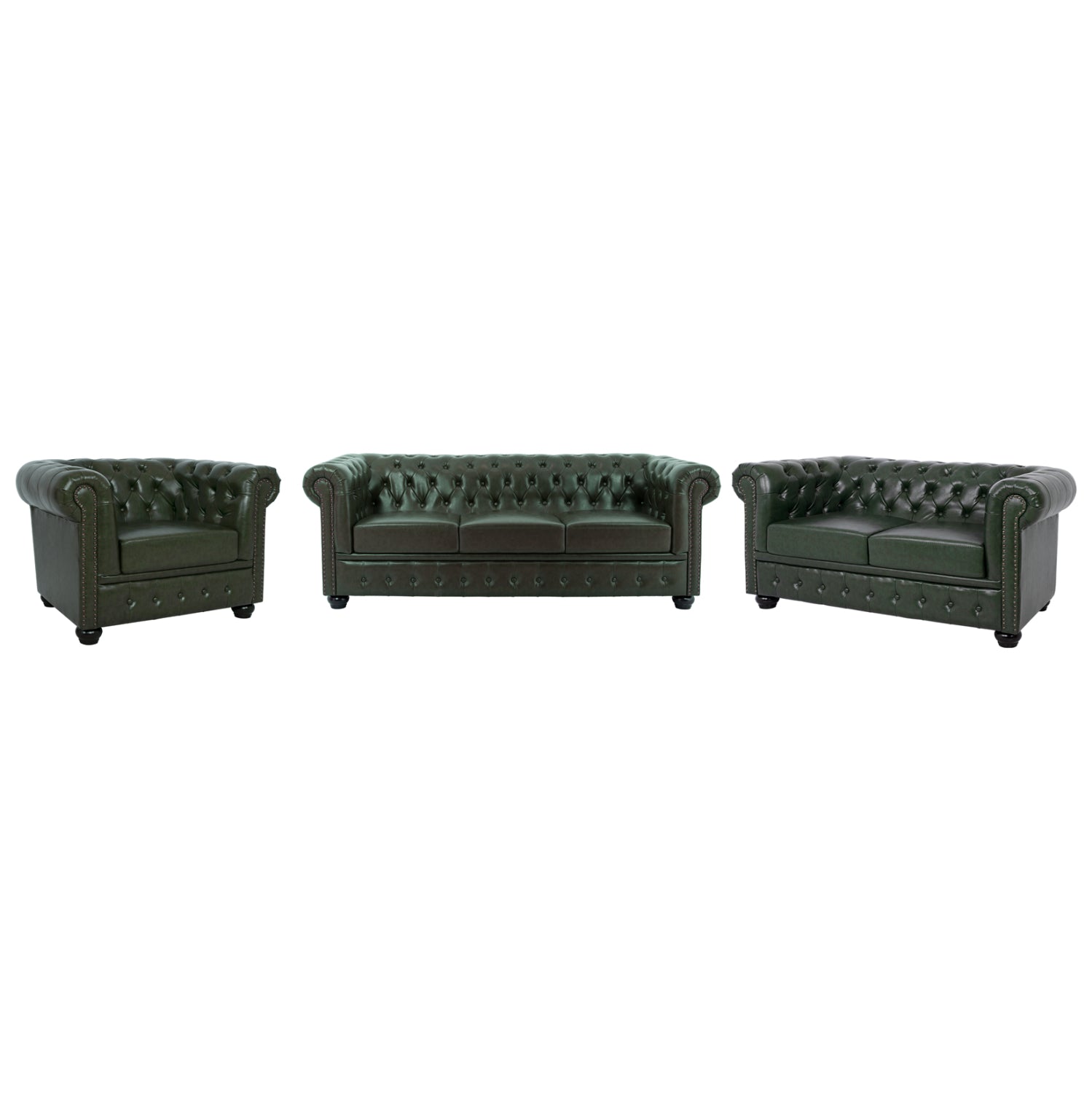 ΣΕΤ ΣΑΛΟΝΙ 3ΤΜΧ MOBAR HM10912.08 PU ΔΕΡΜΑ Τ.CHESTERFIELD ΚΥΠΑΡΙΣΣΙ