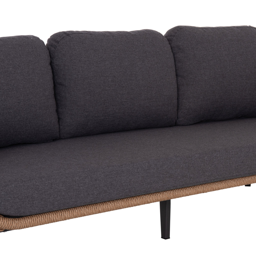 ΣΕΤ ΣΑΛΟΝΙ 5ΤΜΧ STERN HM6555.01 ΓΚΡΙ ΑΛΟΥΜΙΝΙΟ & OLEFIN--TWIST WICKER ΣΕ ΦΥΣΙΚΟ