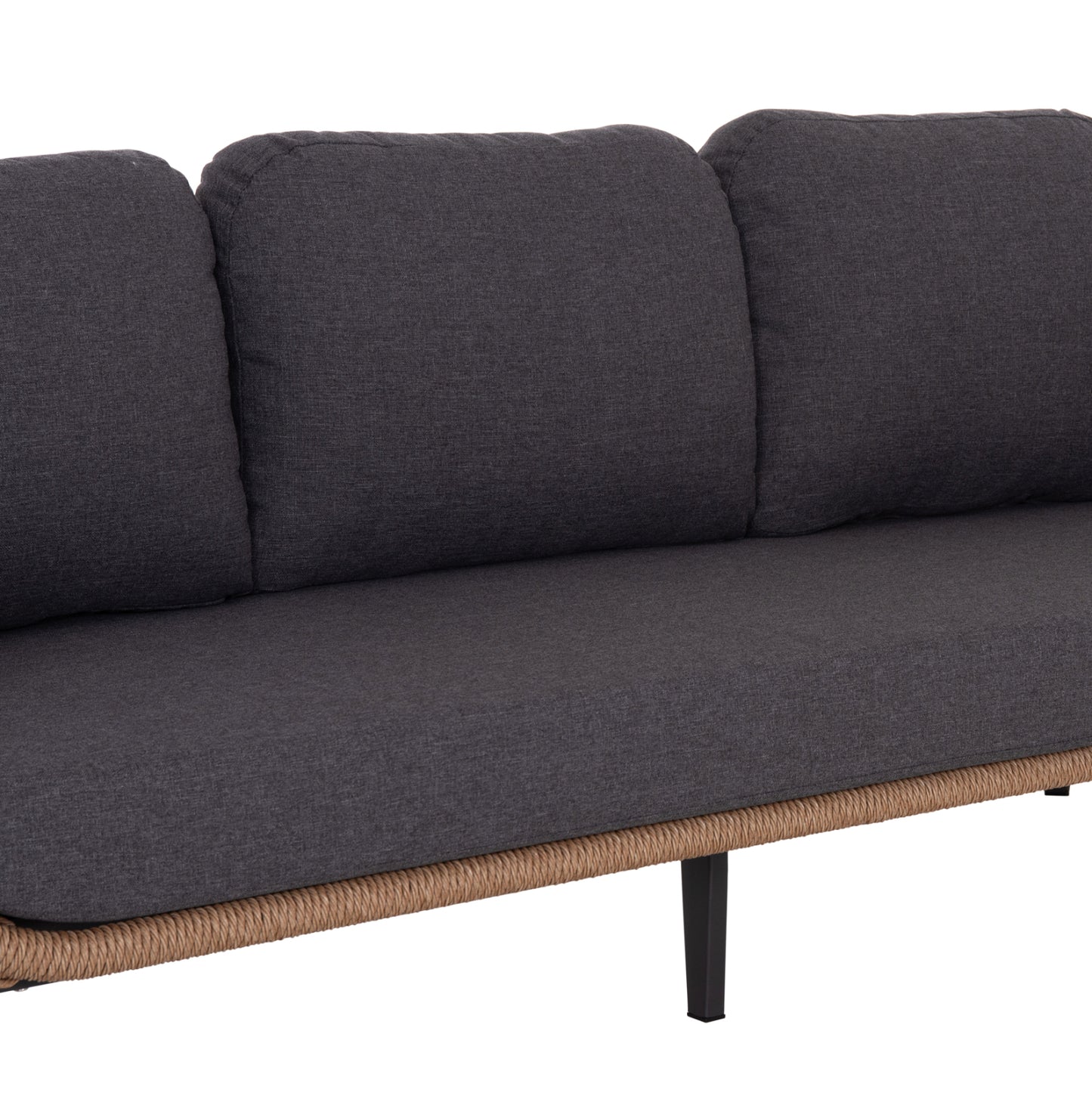 ΣΕΤ ΣΑΛΟΝΙ 5ΤΜΧ STERN HM6555.01 ΓΚΡΙ ΑΛΟΥΜΙΝΙΟ & OLEFIN--TWIST WICKER ΣΕ ΦΥΣΙΚΟ