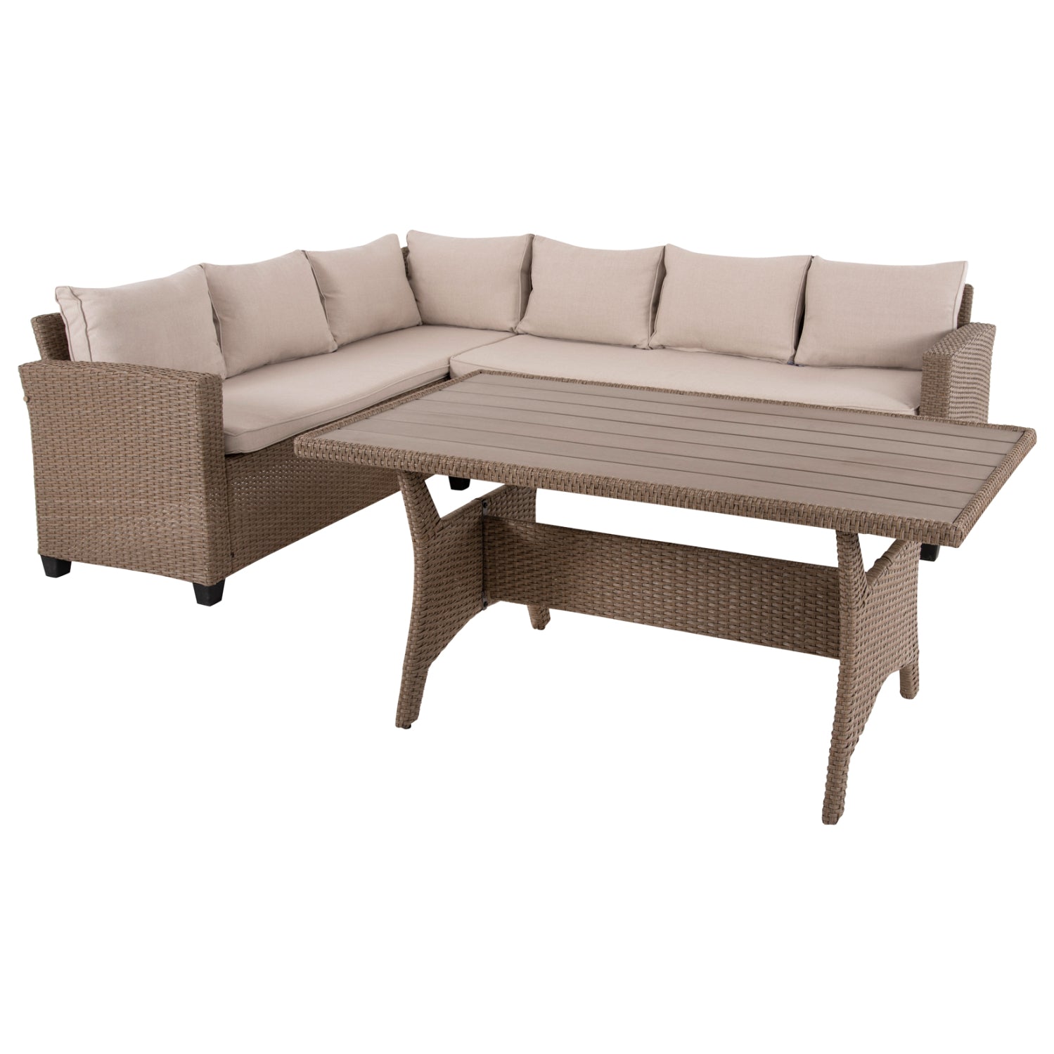 ΣΕΤ ΣΑΛΟΝΙ ΓΩΝΙΑ & ΤΡΑΠΕΖΙ CARSON HM6078.02 ΜΟΚΑ ΣΥΝΘ.RATTAN-ΜΑΞΙΛΑΡΙΑ