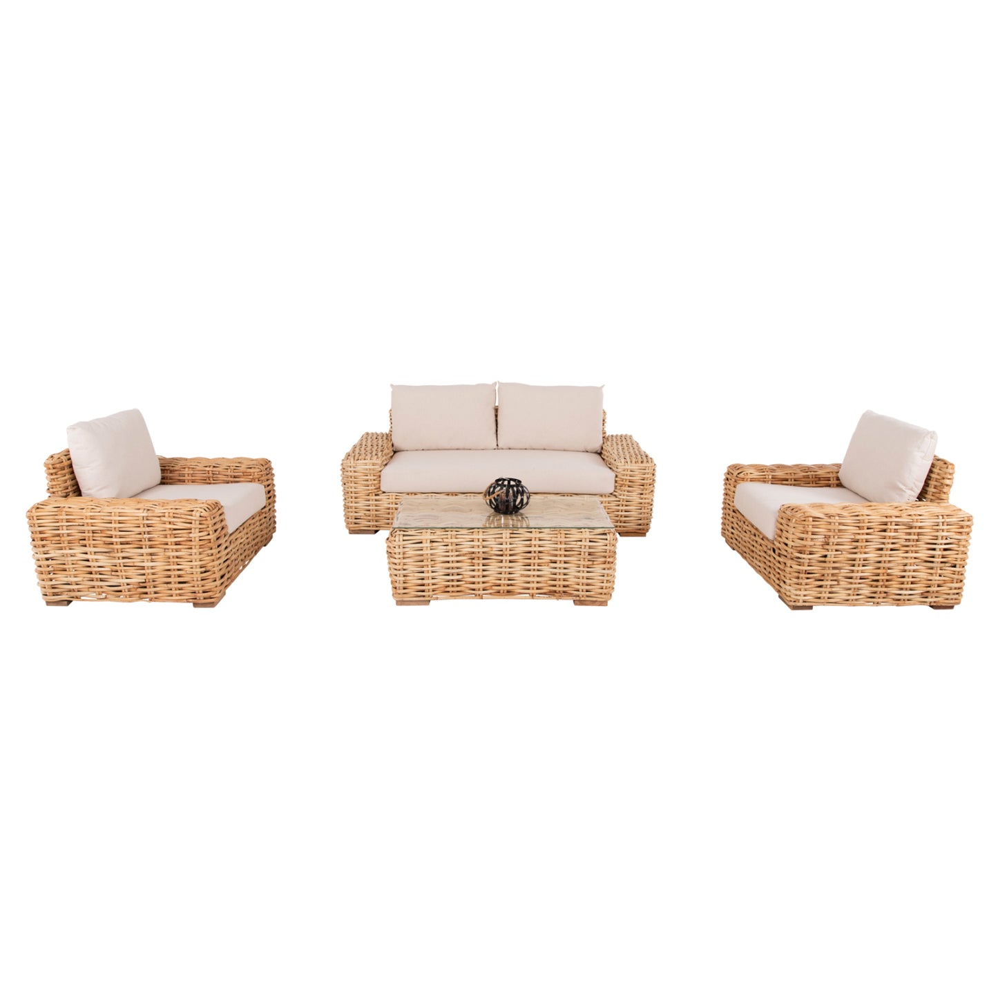 ΣΕΤ ΣΑΛΟΝΙ 4ΤΜΧ TROPEL HM11940 ΦΥΣΙΚΟ RATTAN-2ΘΕΣΙΟΣ ΚΑΝΑΠΕΣ-2 ΠΟΛΥΘΡΟΝΕΣ-ΤΡΑΠΕΖΙ
