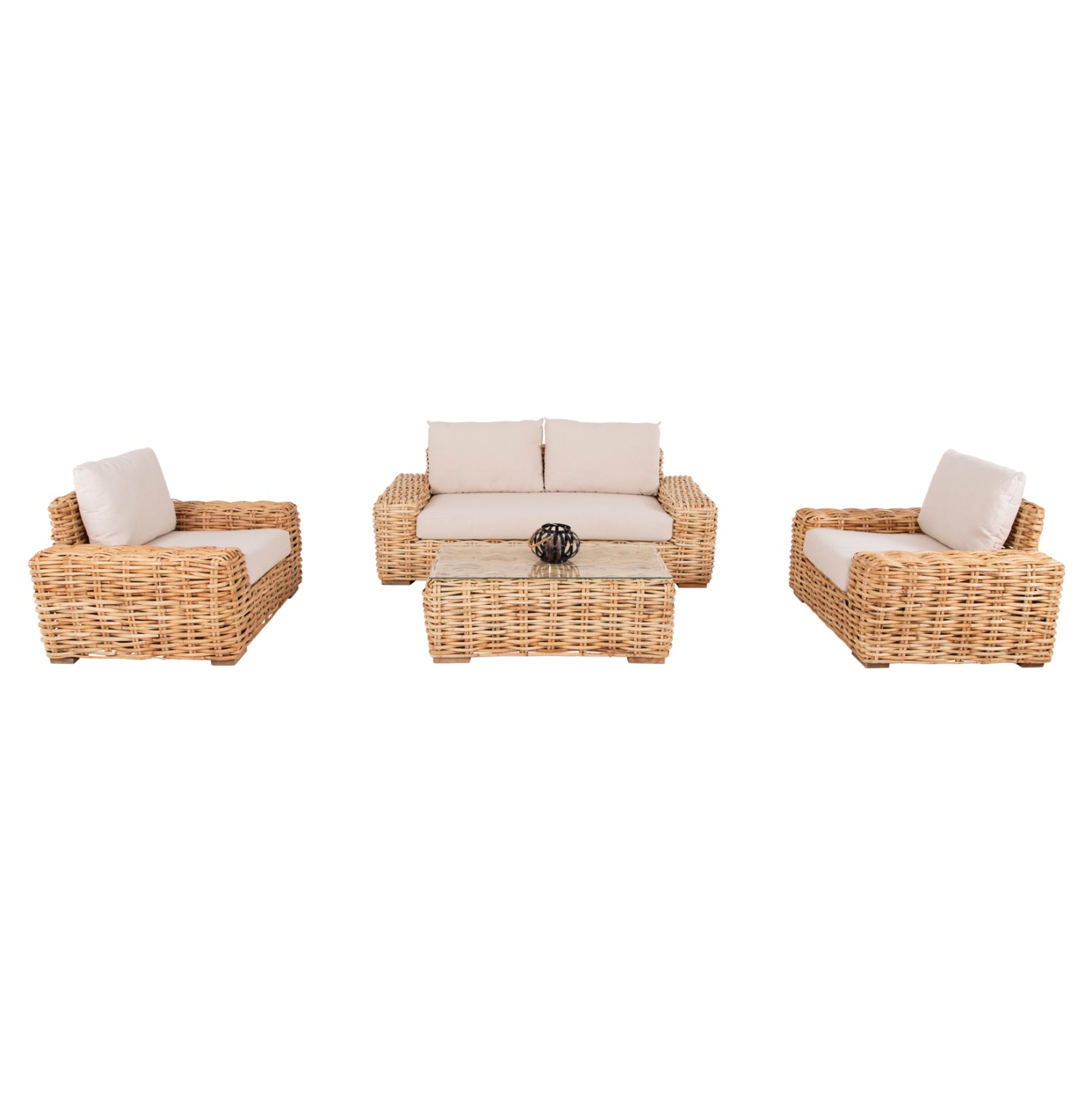 ΣΕΤ ΣΑΛΟΝΙ 4ΤΜΧ TROPEL HM11940 ΦΥΣΙΚΟ RATTAN-2ΘΕΣΙΟΣ ΚΑΝΑΠΕΣ-2 ΠΟΛΥΘΡΟΝΕΣ-ΤΡΑΠΕΖΙ