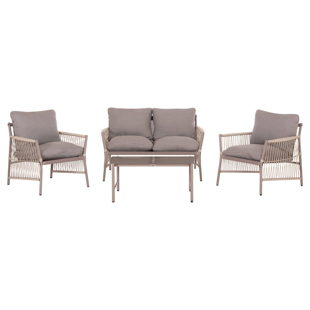 ΣΕΤ ΣΑΛΟΝΙ ΕΞ.ΧΩΡΟΥ 4 ΘΕΣΕΩΝ DEANDRA HM6507.02 ΣΑΜΠΑΝΙ ΜΕΤΑΛΛΟ--ΓΚΡΙ ΜΑΞΙΛΑΡΙΑ
