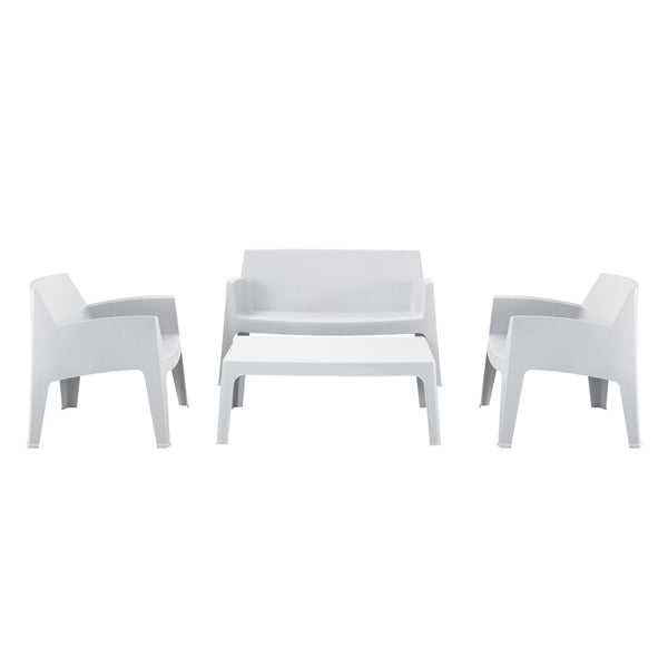ΣΕΤ ΣΑΛΟΝΙ ΕΞ.ΧΩΡΟΥ 4ΤΜΧ SLEEK HM21268.01 ΛΕΥΚΟ ΠΟΛΥΠΡΟΠΥΛΕΝΙΟ