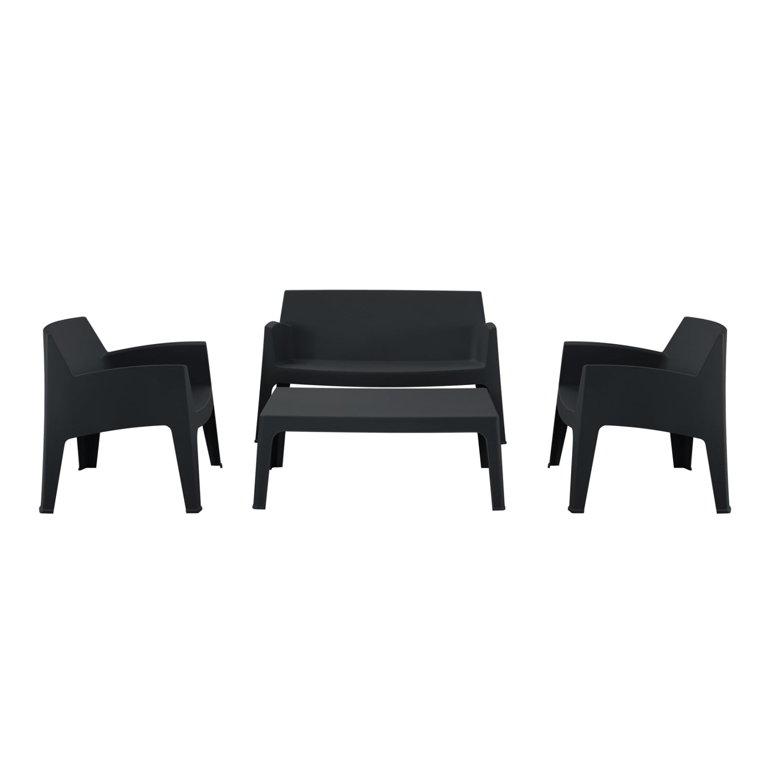 ΣΕΤ ΣΑΛΟΝΙ ΕΞ.ΧΩΡΟΥ 4ΤΜΧ SLEEK HM21268.02 ΜΑΥΡΟ ΠΟΛΥΠΡΟΠΥΛΕΝΙΟ
