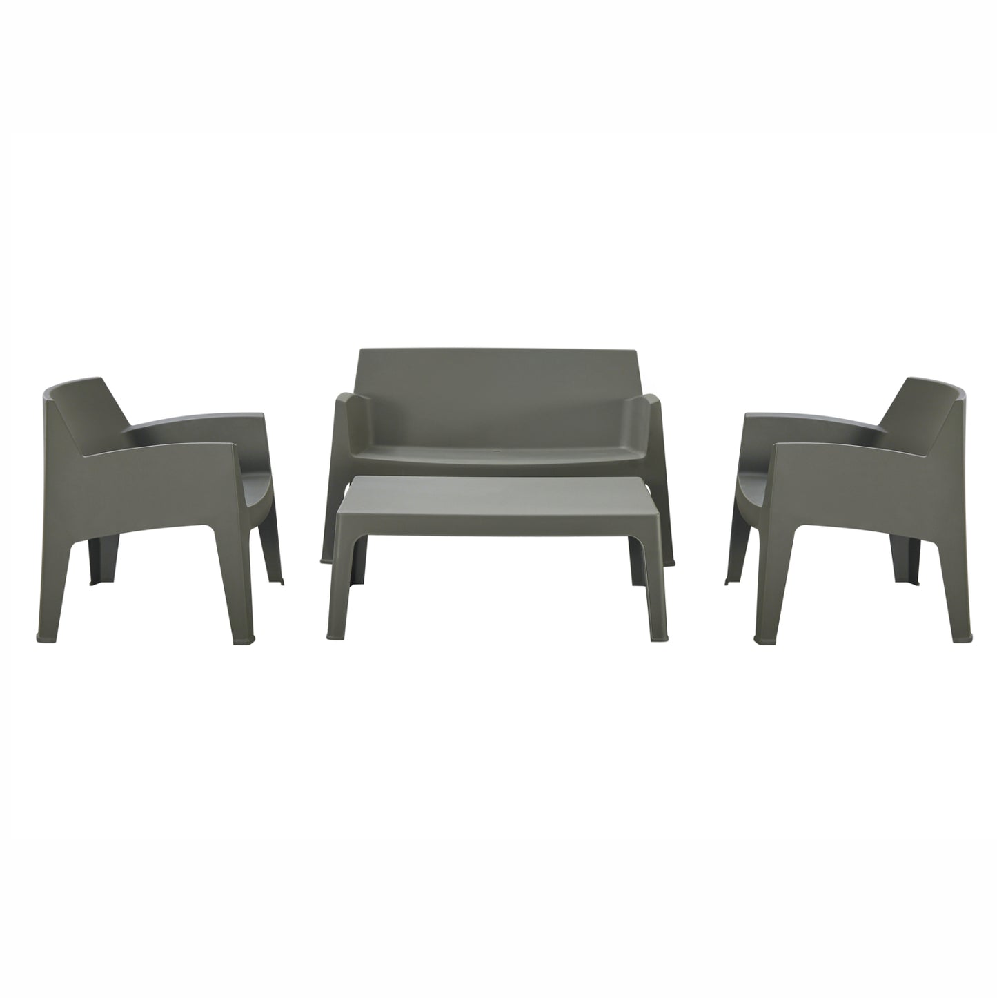 ΣΕΤ ΣΑΛΟΝΙ ΕΞ.ΧΩΡΟΥ 4ΤΜΧ SLEEK HM21268.05 DARK OLIVE GREEN ΠΟΛΥΠΡΟΠΥΛΕΝΙΟ