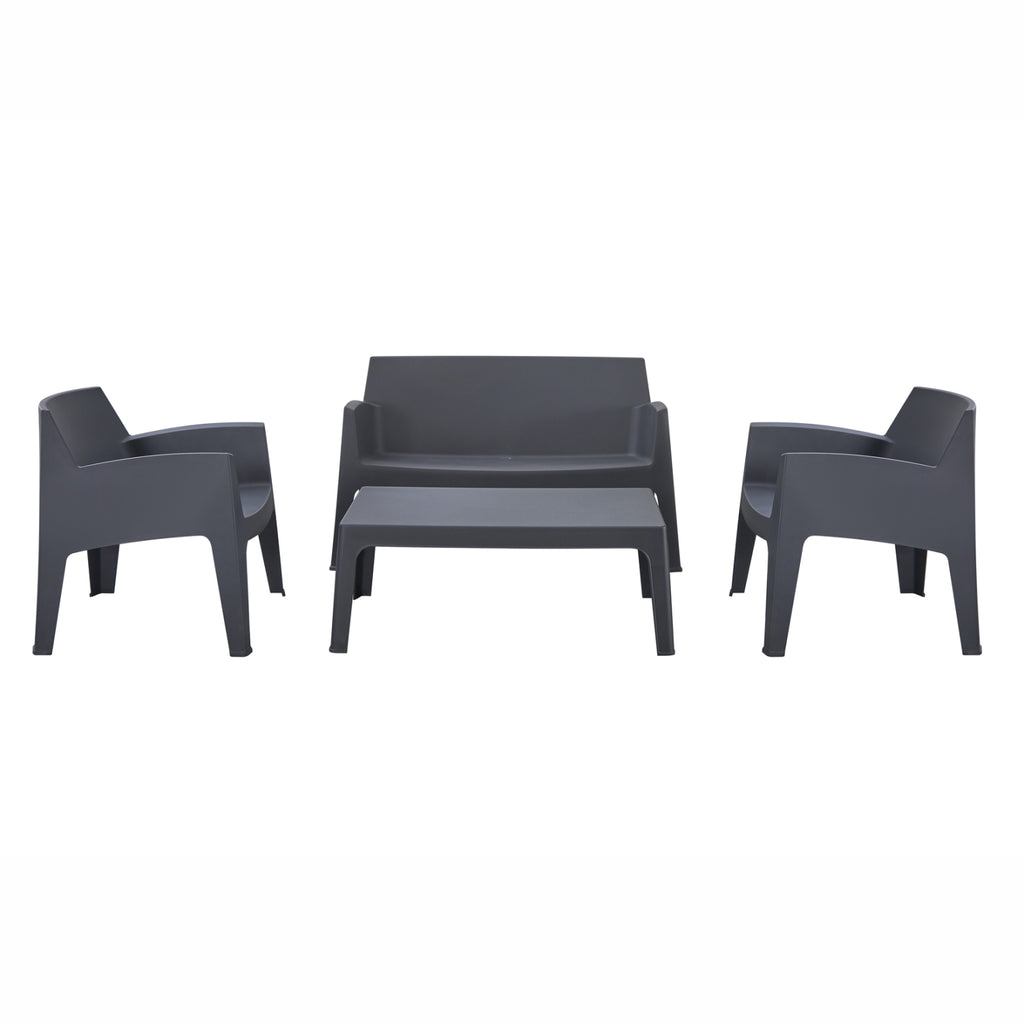 ΣΕΤ ΣΑΛΟΝΙ ΕΞ.ΧΩΡΟΥ 4ΤΜΧ SLEEK HM21268.10 ΓΚΡΙ ΠΟΛΥΠΡΟΠΥΛΕΝΙΟ