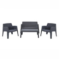 ΣΕΤ ΣΑΛΟΝΙ ΕΞ.ΧΩΡΟΥ 4ΤΜΧ SLEEK HM21268.10 ΓΚΡΙ ΠΟΛΥΠΡΟΠΥΛΕΝΙΟ