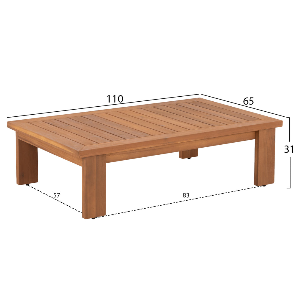 ΣΕΤ ΣΑΛΟΝΙ LOUNGE 4ΤΜΧ MIREX HM6521 ΞΥΛΟ ΑΚΑΚΙΑΣ--ΠΟΛΥΕΣΤΕΡΙΚΑ ΜΑΞΙΛΑΡΙΑ ΕΚΡΟΥ